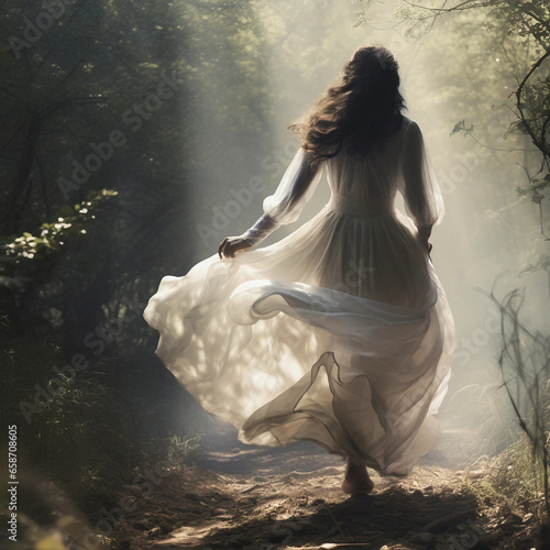 woman in a dress
