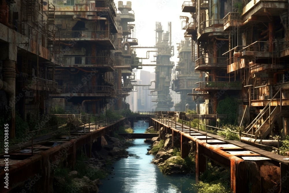 Adaptation of post-industrial areas with a focus. Generative AI