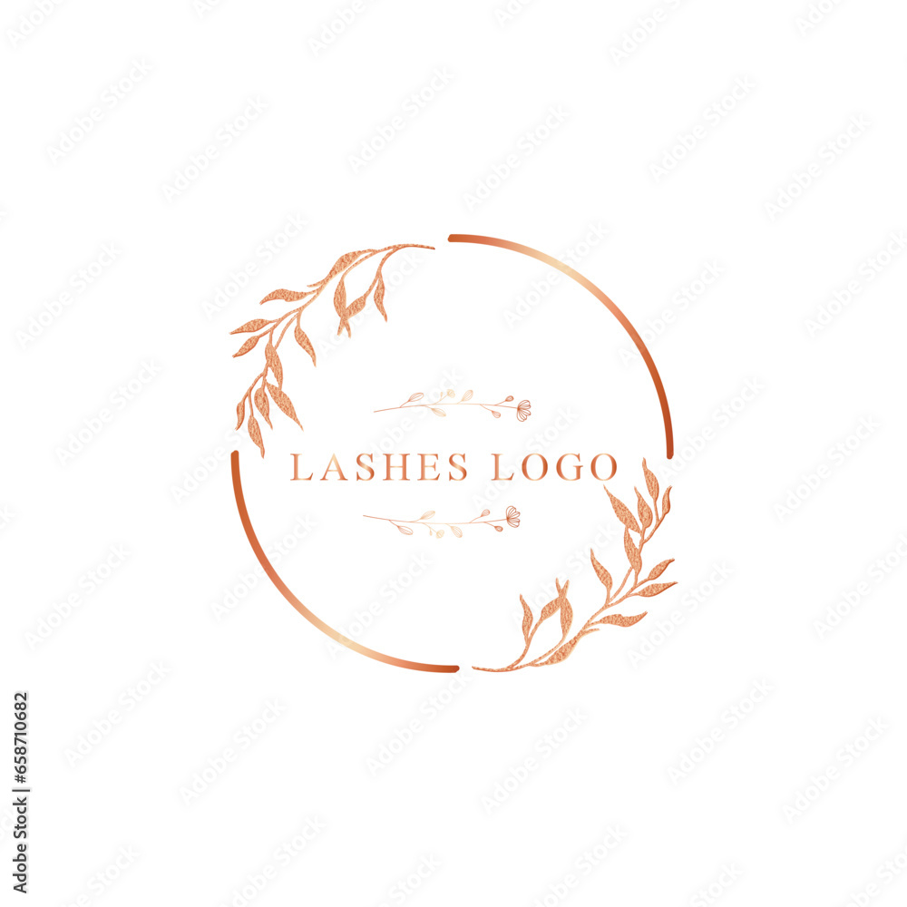 eyebrows and eyelashes logo design vector