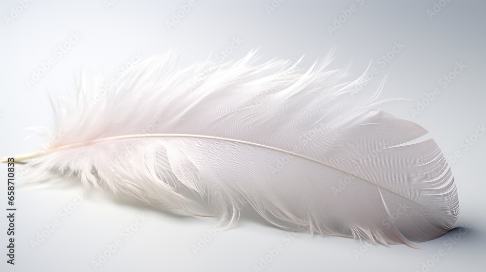 Pristine White Background with Soft Feather Details on the Surface. Pristine White Background with Soft Feather Details on the Surface.