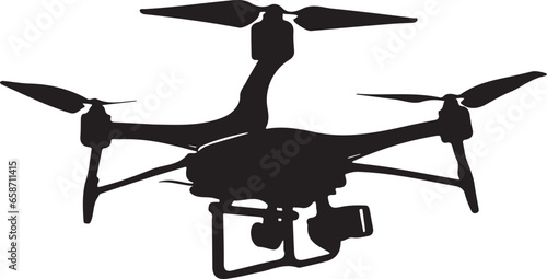 Set of drone flying for aerial photography or video shooting. Set of different quadrocopters icons sign symbols. Unmanned aerial vehicle or aircraft system, without a human pilot aboard