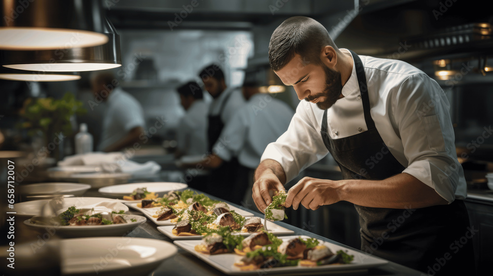 Culinary Expertise, Chef Crafting a Delectable Dish
Culinary Expertise, Chef Crafting a Delectable Dish