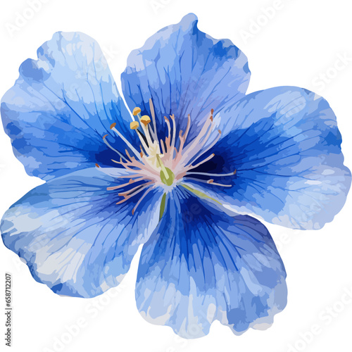 Flower Watercolor element on white background