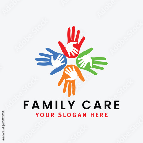 family healthcare logo design vector © awaisi