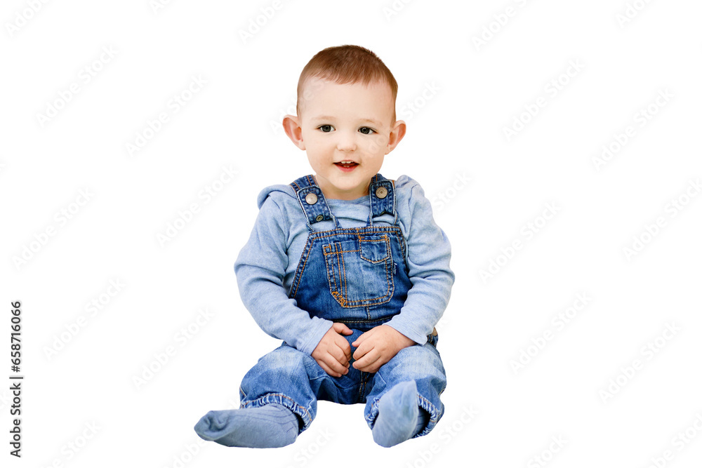 Happy toddler baby boy sitting in a children tent, playroom, isolated on a white background. Kid age one year Happy toddler baby boy sitting in a children tent, playroom, isolated on a white background. Kid age one year
