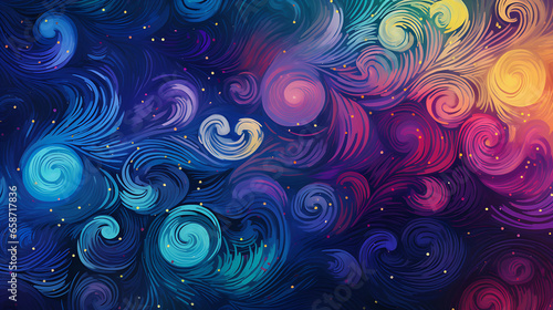 a mesmerizing and intricate pattern named 'Cosmic Swirl.' The pattern should evoke a sense of cosmic beauty, featuring swirling and interweaving elements reminiscen photo