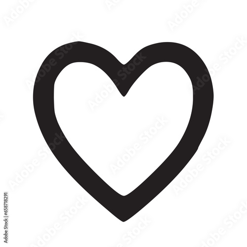 icon black heard Vector
