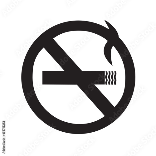 Sign no smoking icon. Simple illustration of sign no smoking icon for web