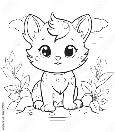 Meow Cats Coloring page for Kids