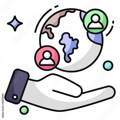 Perfect design icon of global profiles 