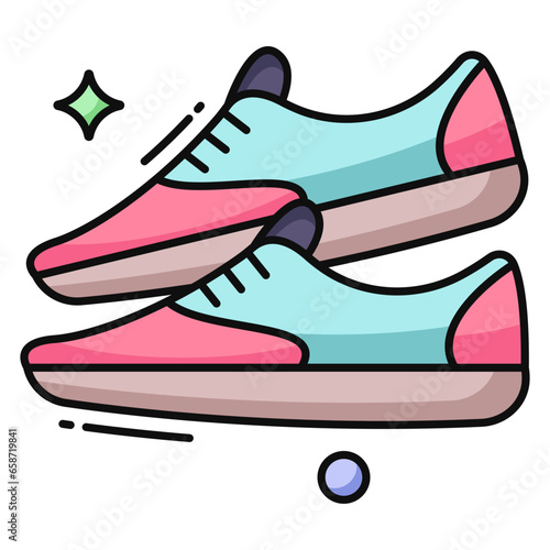 A beautiful design icon of shoes