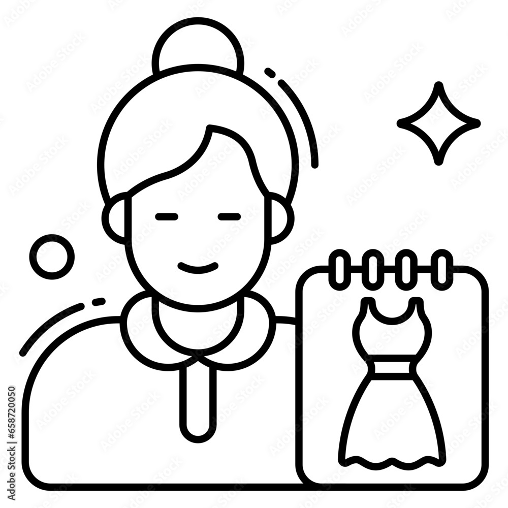 A premium download icon of fashion designer A premium download icon of fashion designer