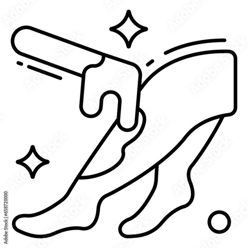 An icon design of leg waxing 