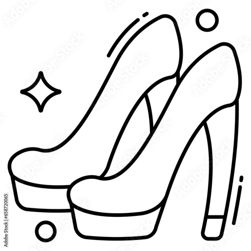 A beautiful design icon of heels
