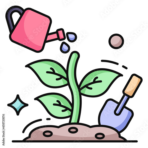 An icon design of gardening 