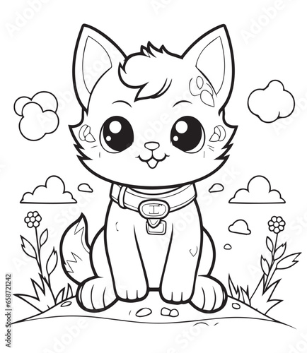 Meow Cats Coloring page for Kids