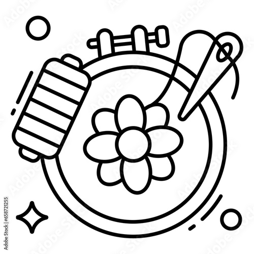 An icon design of embroidery 