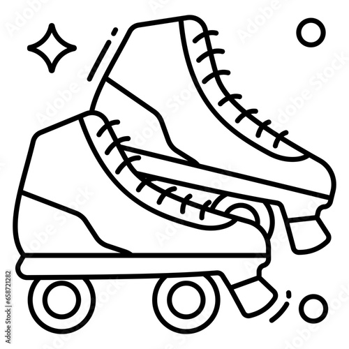 Trendy design icon of roller skate