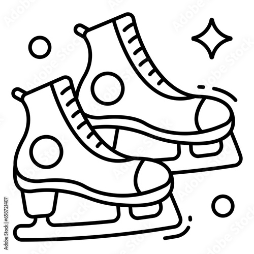 Trendy design icon of ice skate
