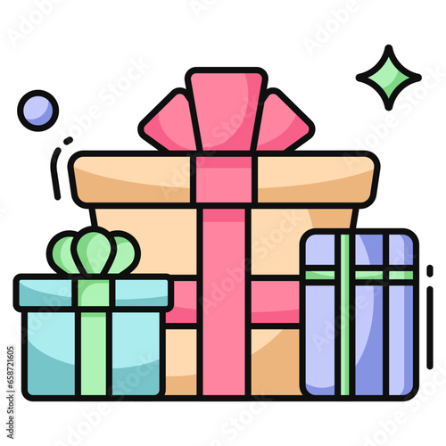 Perfect design icon of gift boxes