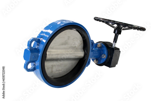 Canvas Print A butterfly valve is a valve that isolates or regulates the flow of a fluid