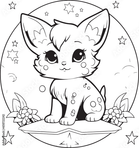 Meow Cats Coloring page for Kids