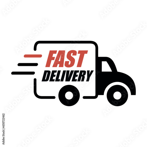 fast delivery service vector icon isolated on white background