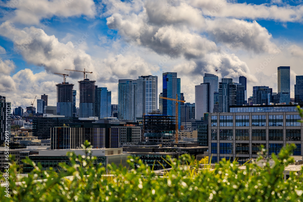 Seattle downtown skyline with modern skyscrapers, Pacific Northwest, Washington Seattle downtown skyline with modern skyscrapers, Pacific Northwest, Washington