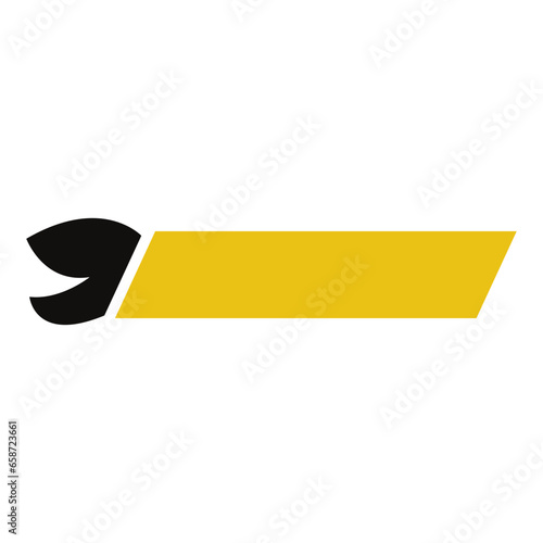 black and yellow title bar