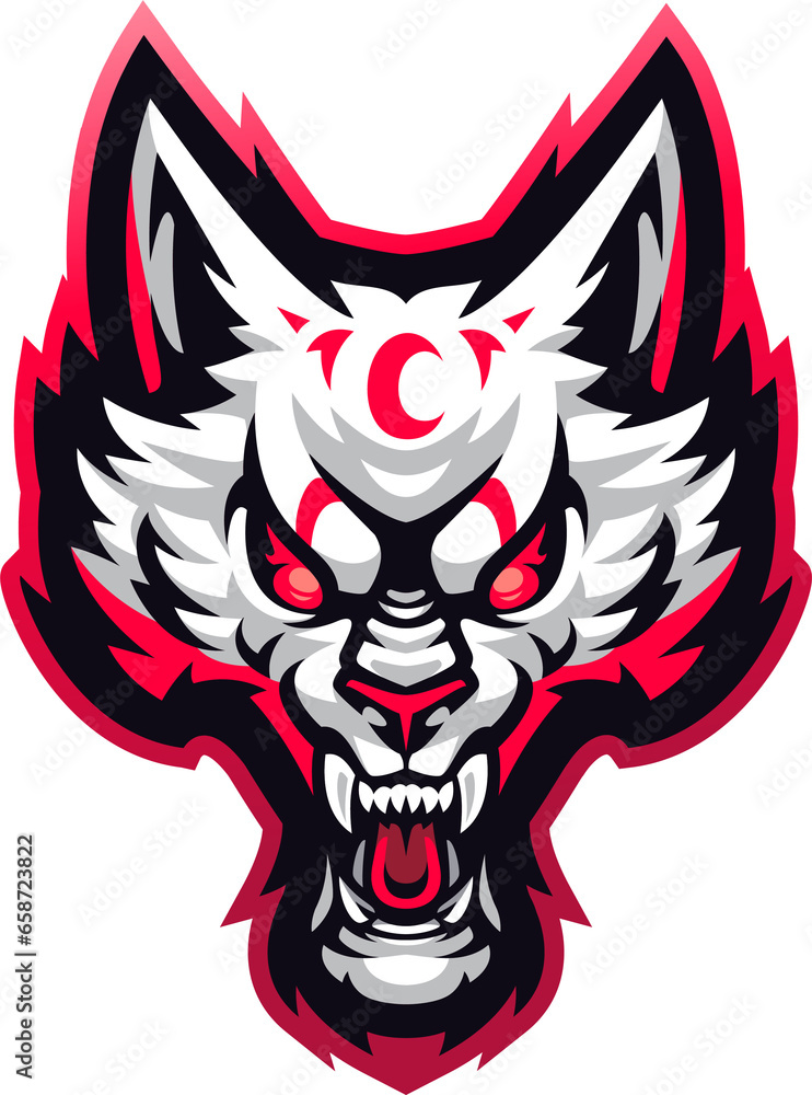 Wolves head esport mascot