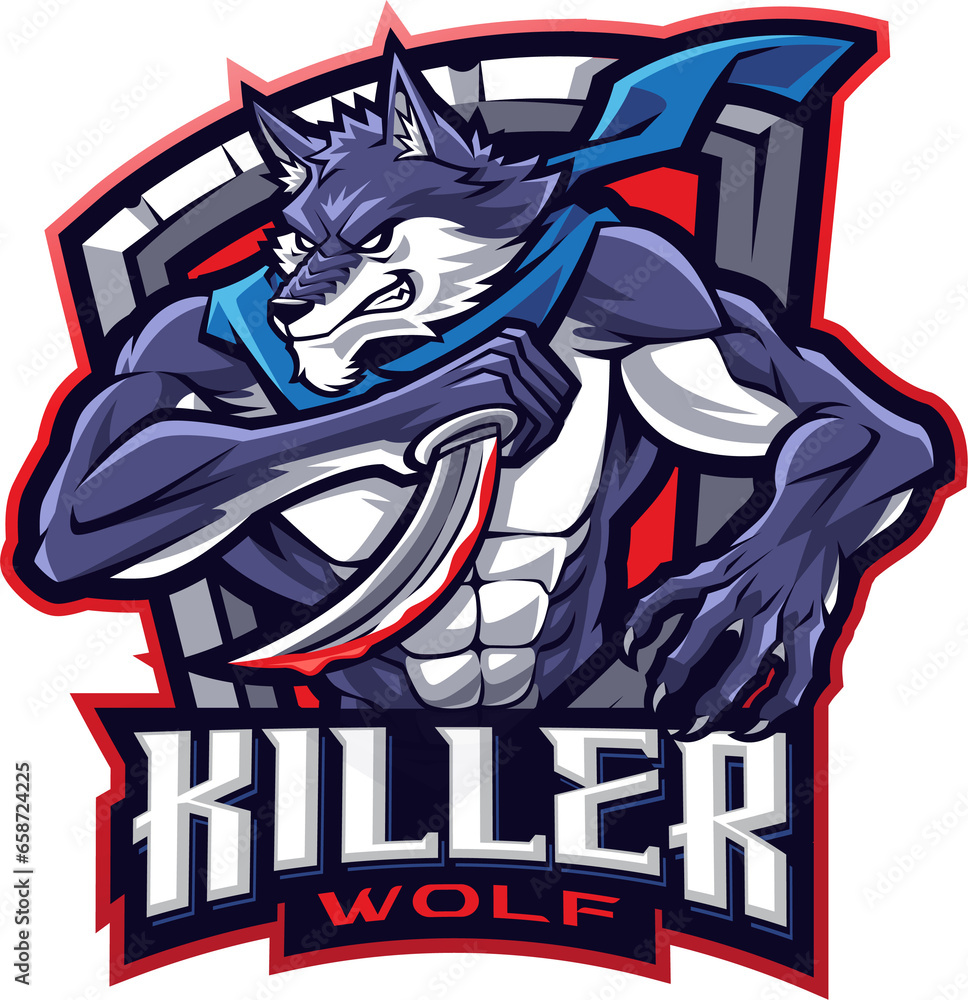 Killer wolf esport mascot