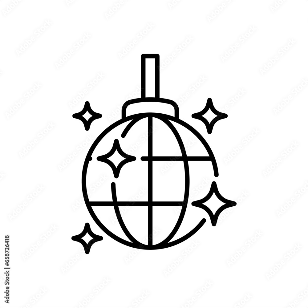 disco ball icon or logo isolated sign symbol vector illustration - high quality black style vector icon on white background disco ball icon or logo isolated sign symbol vector illustration - high quality black style vector icon on white background