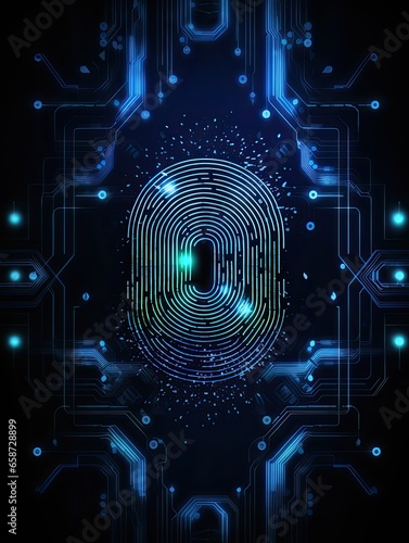 Fingerprint in electronic form. Generated by AI.