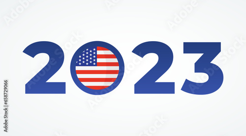 023 us elections day, american vote, creative design for political debate, creative banner, design concept, with blue and red text.
