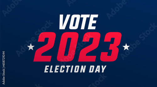 023 us elections day, american vote, creative design for political debate, creative banner, design concept, with blue and red text.