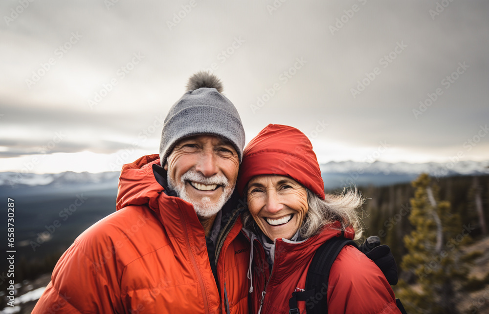 white couple in a winter landscape white couple in a winter landscape