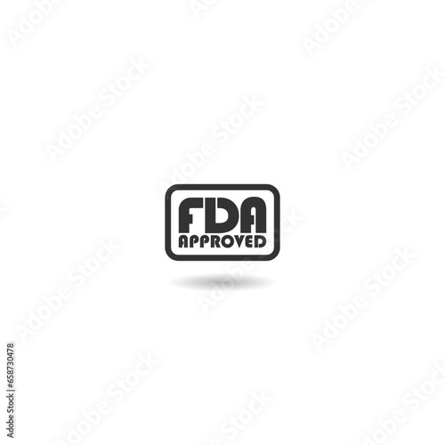 FDA approved icon with shadow