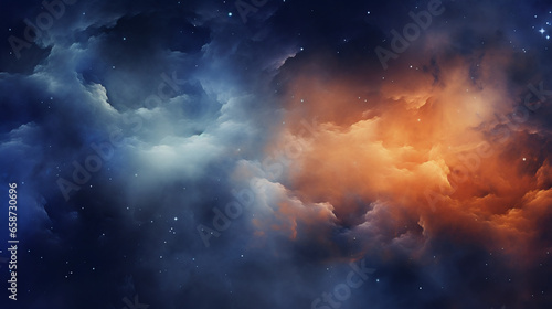 Space Cosmos with galaxies and bright stars, Astronomy, Universe, colorful space background ​