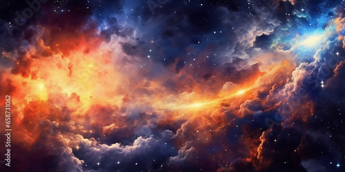 Space Cosmos with galaxies and bright stars  Astronomy  Universe  colorful space background    