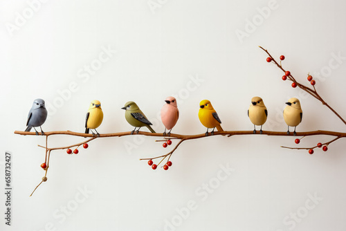 Uniquely handpicked minimalist Christmas gifts for birds isolated on a white background  © fotogurmespb