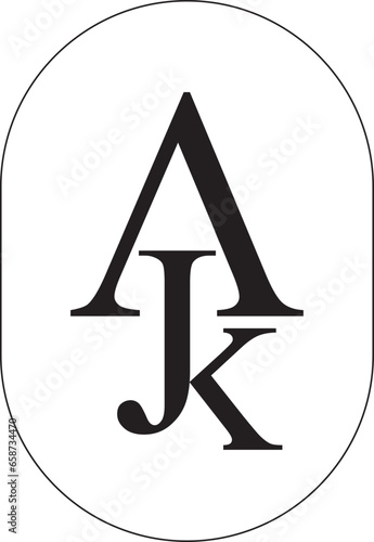 JKA letter modern logo design photo