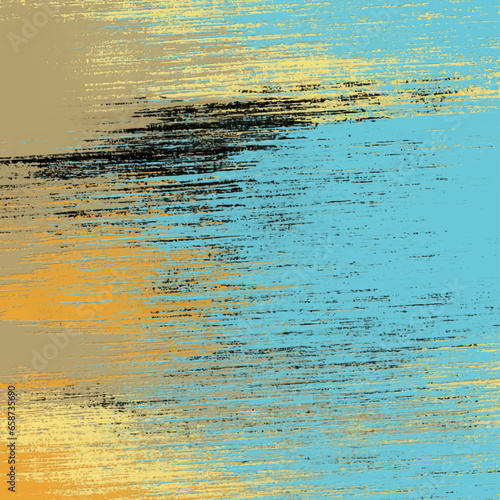Acrylic brush strokes texture for cards, flyer, poster, banner and cover design. Abstract hand drawn vector art background. Textured illustration. Modern grunge backdrop.