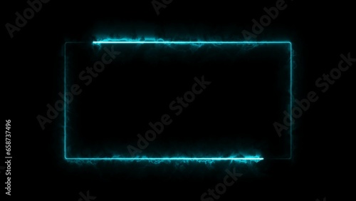 abstract glowing neon rectangle frame illustration background 4k 