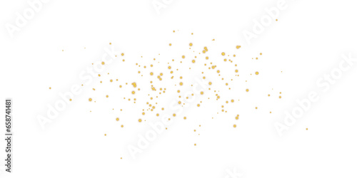 Realistic golden star dust light effect. Vector isolate. Only star dust layer