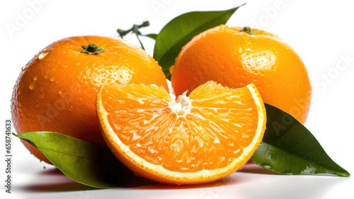 Isolated Oranges on White
