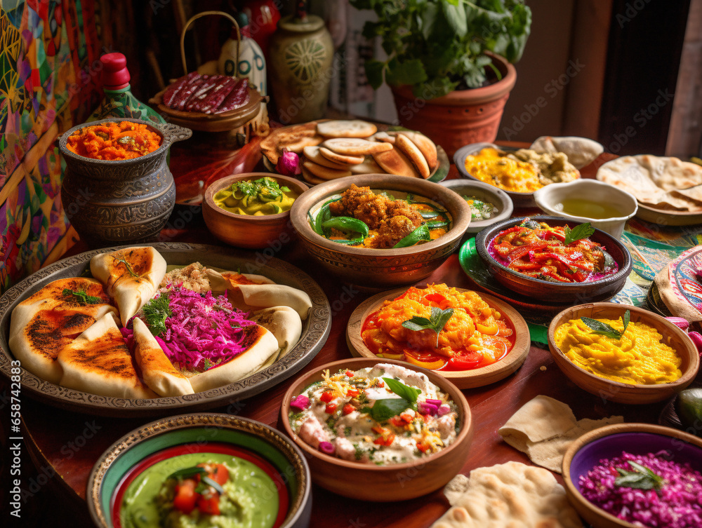 A Vibrant Feast for the Senses: Exploring the World of Mezze Platters (Generative AI)