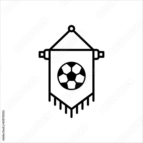 Pennant line icon. Soccer symbol. Football sport sign for mobile concept and web design on white background