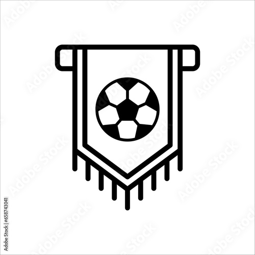 Pennant line icon. Soccer symbol. Football sport sign for mobile concept and web design on white background