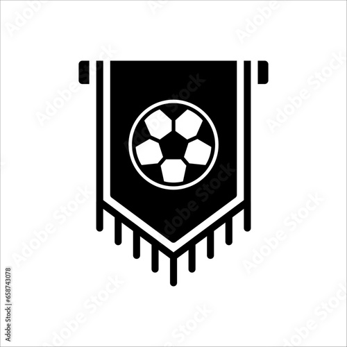 Pennant line icon. Soccer symbol. Football sport sign for mobile concept and web design on white background