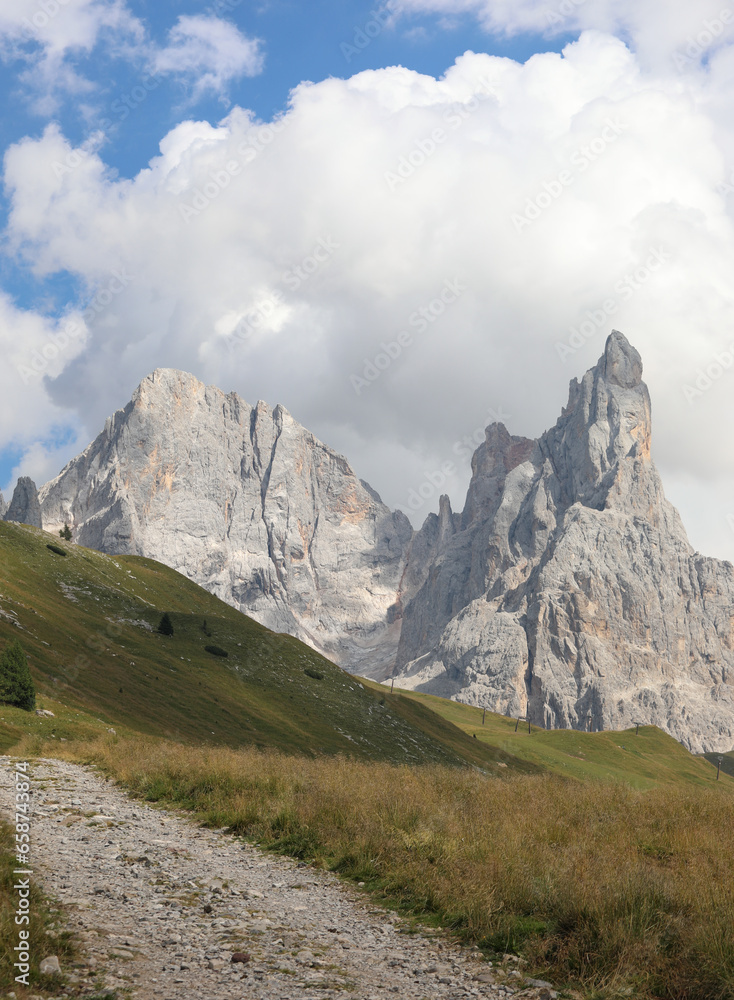 Naklejka premium peak of Mountain called CIMON Della PALA in northern Italy